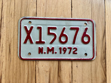 1972 New Mexico Moped License Plate