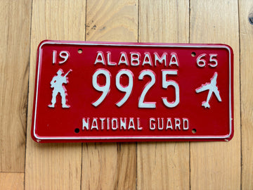 1965 Alabama National Guard License Plate