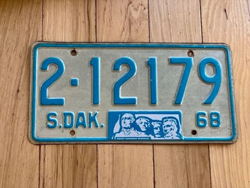 1968 South Dakota License Plate