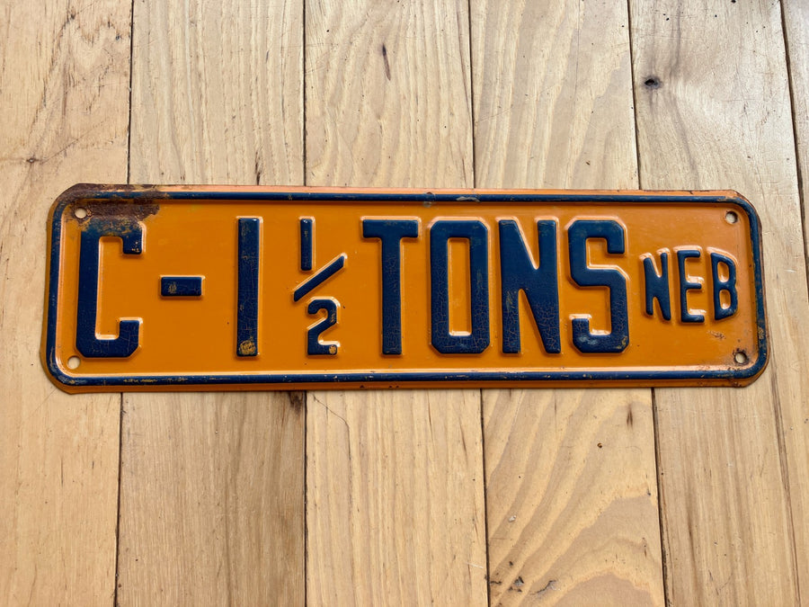1933 Nebraska Tonnage License Plate