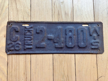 1926 Wisconsin Truck License Plate