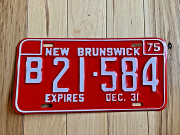 1975 New Brunswick License Plate