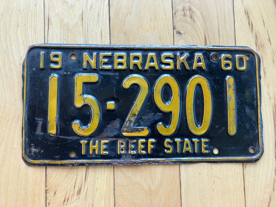 1960 Nebraska License Plate