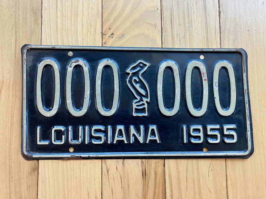 1955 Louisiana Sample License Plate