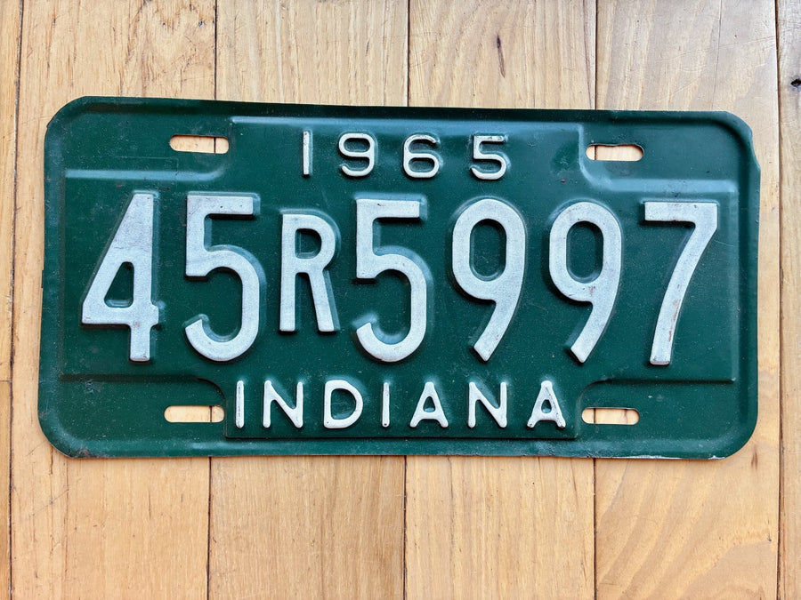 1965 Indiana License Plate