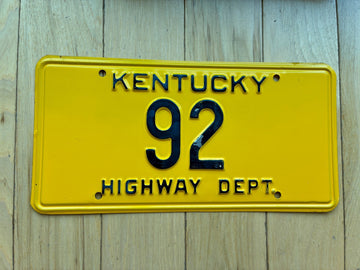 1956 to 1962 Kentucky Highway Department License Plate