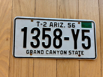 1956 1958 Arizona Trailer License Plate - MVD YOM Clear