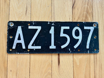 1960s New Zealand License Plate