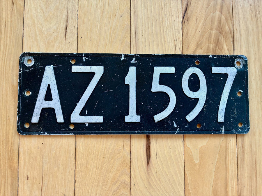 1960s New Zealand License Plate