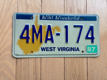 1987 West Virginia License Plate