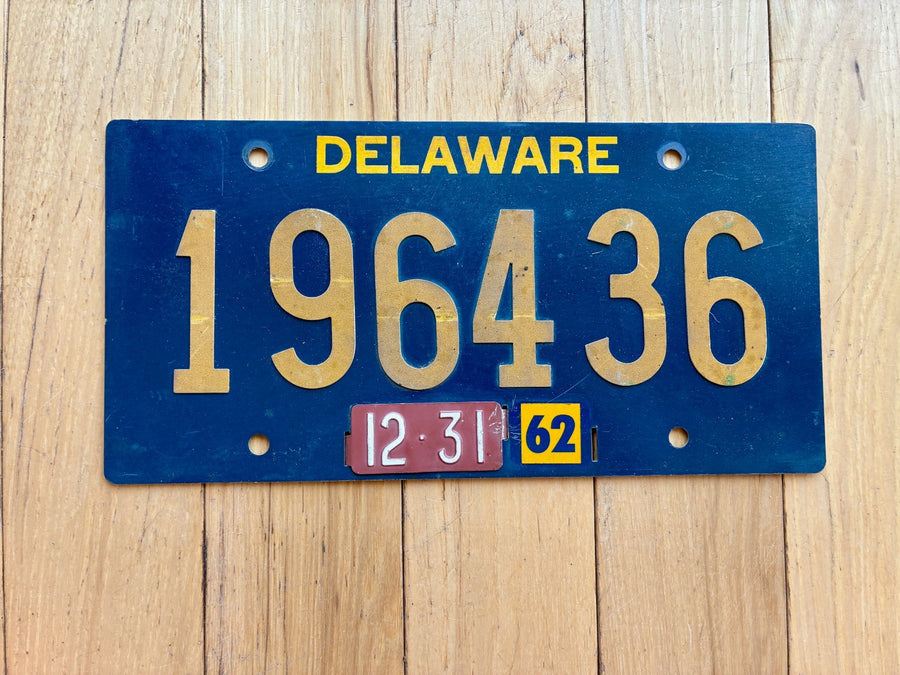 1962 Delaware License Plate - Riveted Type – RusticPlates