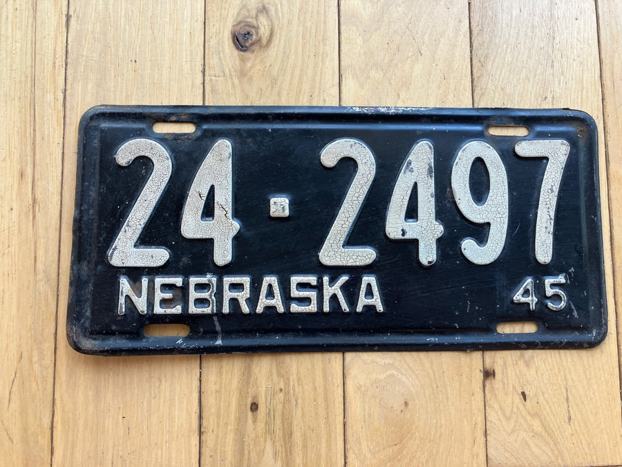 1945 Nebraska License Plate