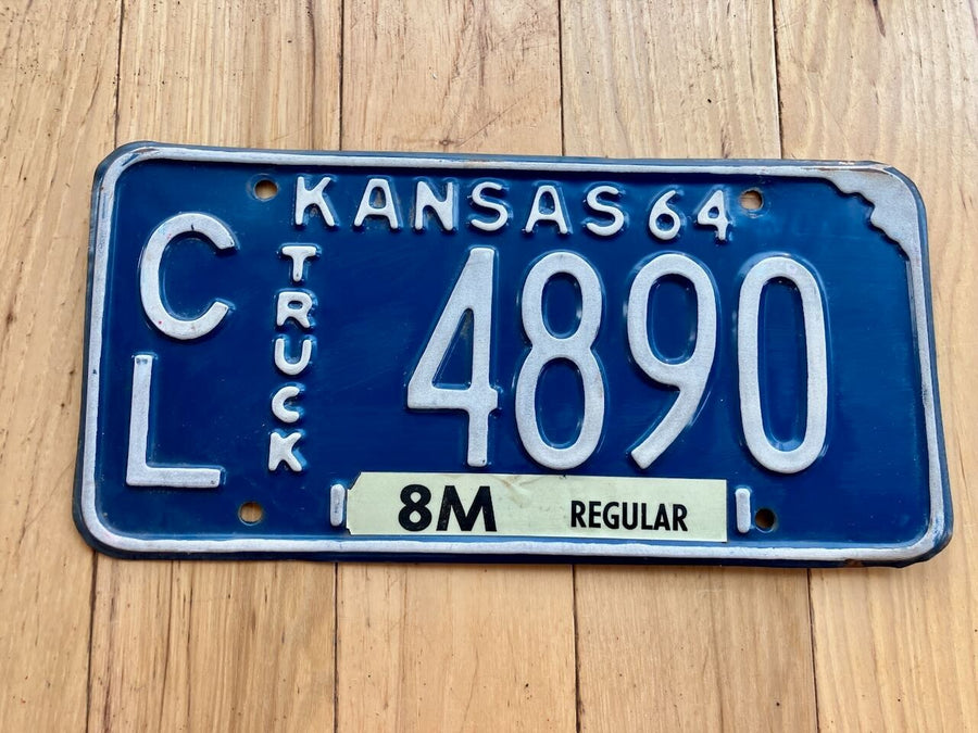 1964 Kansas Truck License Plate