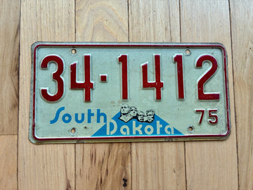 1975 South Dakota License Plate