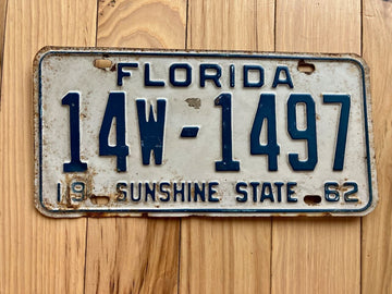 1962 Florida License Plate