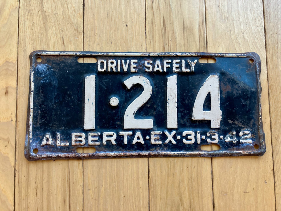1942 Alberta License Plate