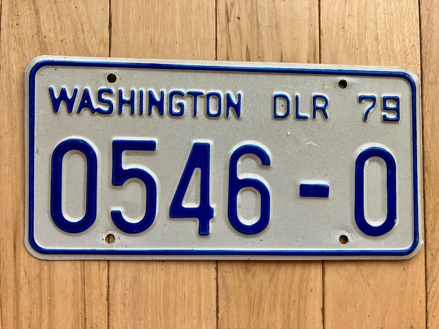 1979 Washington State Dealer License Plate
