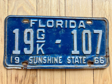 1966 Florida License Plate