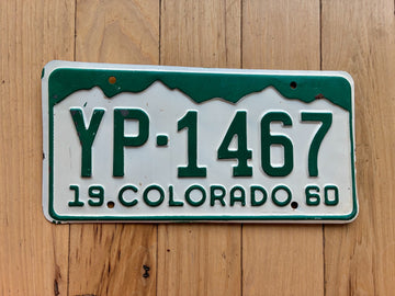 1960 Colorado License Plate
