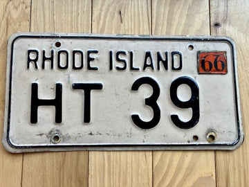 1966 Rhode Island License Plate