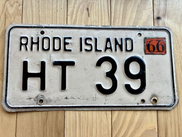 1966 Rhode Island License Plate