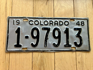 1948 Colorado License Plate