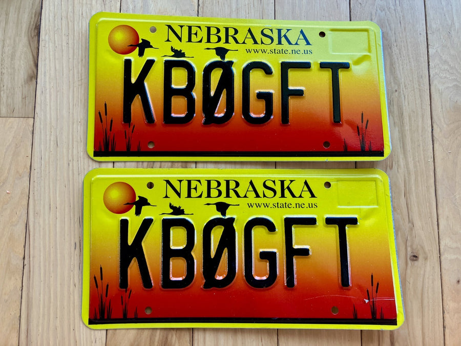 Pair of 2005 Nebraska Amateur Radio License Plates