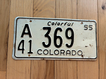 1955 Colorado License Plate