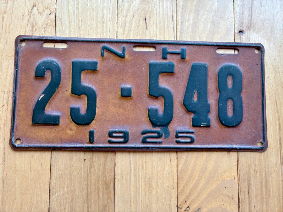 1925 New Hampshire License Plate