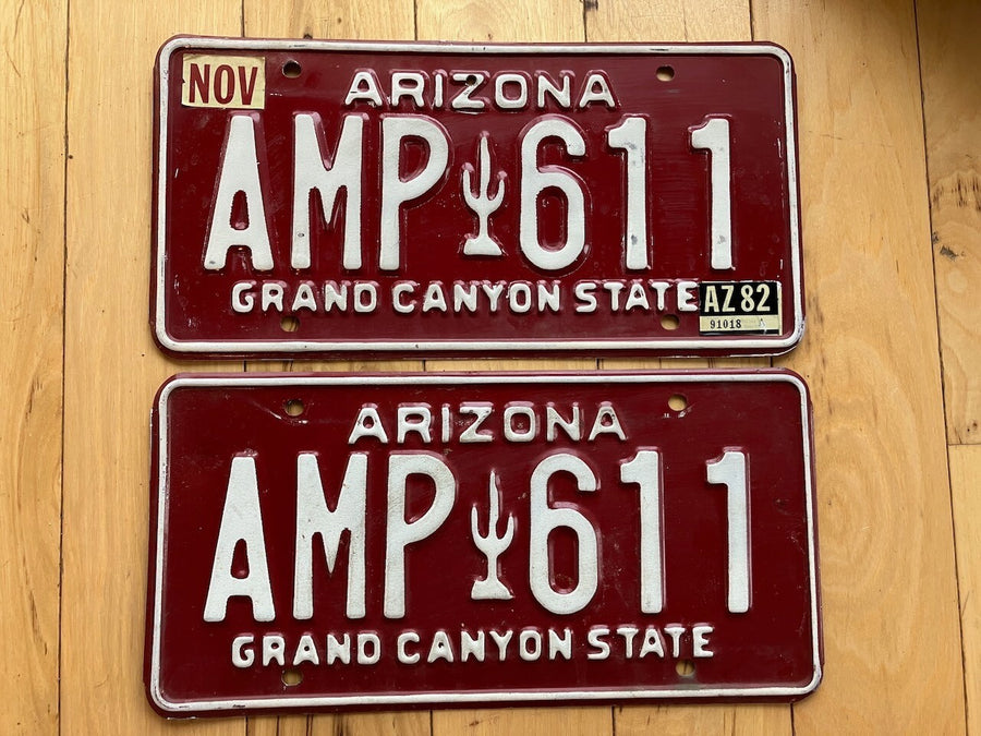 Pair of 1982 Arizona License Plates