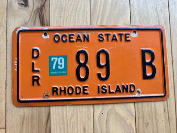 1979 Rhode Island Dealer License Plate (Made of Plastic)