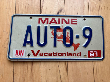 1991 Maine Vanity License Plate - Auto - 9