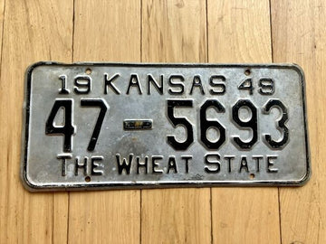 1949 Kansas License Plate