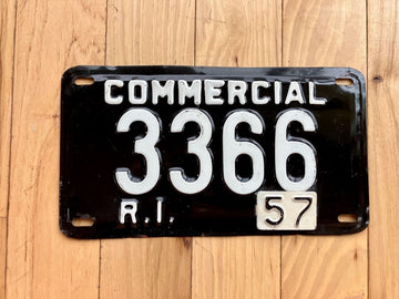 1957 Rhode Island Commercial License Plate
