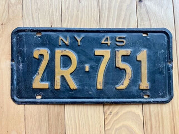 1945 New York License Plate
