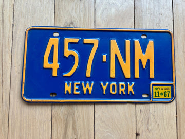 1967 New York License Plate