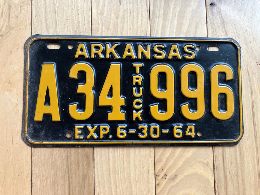 1964 Arkansas Truck License Plate