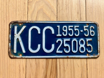 1955 Kansas Corporation Commission License Plate