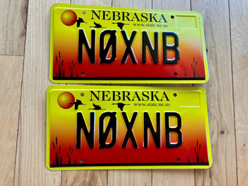 Pair of 2005 Nebraska Amateur Radio License Plates
