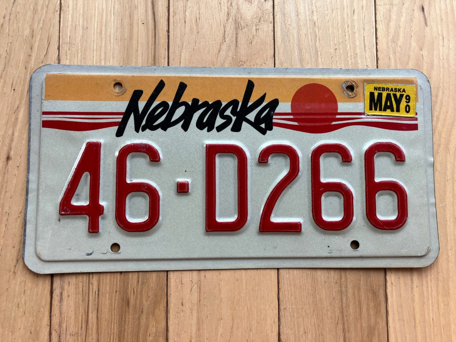 1990 Nebraska License Plate
