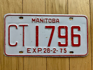 1975 Manitoba Commercial Truck License Plate