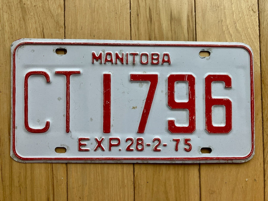 1975 Manitoba Commercial Truck License Plate