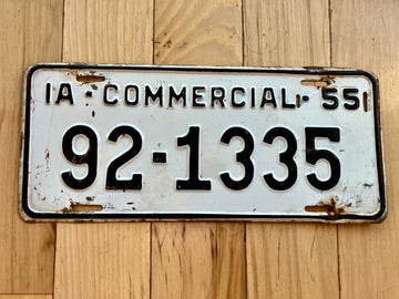 1955 Iowa Commercial License Plate