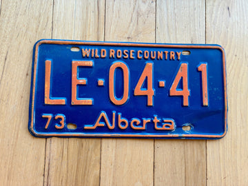 1973 Alberta License Plate