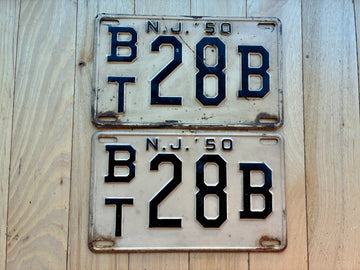 Pair of 1950 New Jersey License Plates