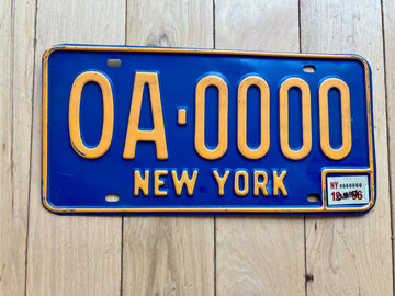 1966 New York Sample License Plate
