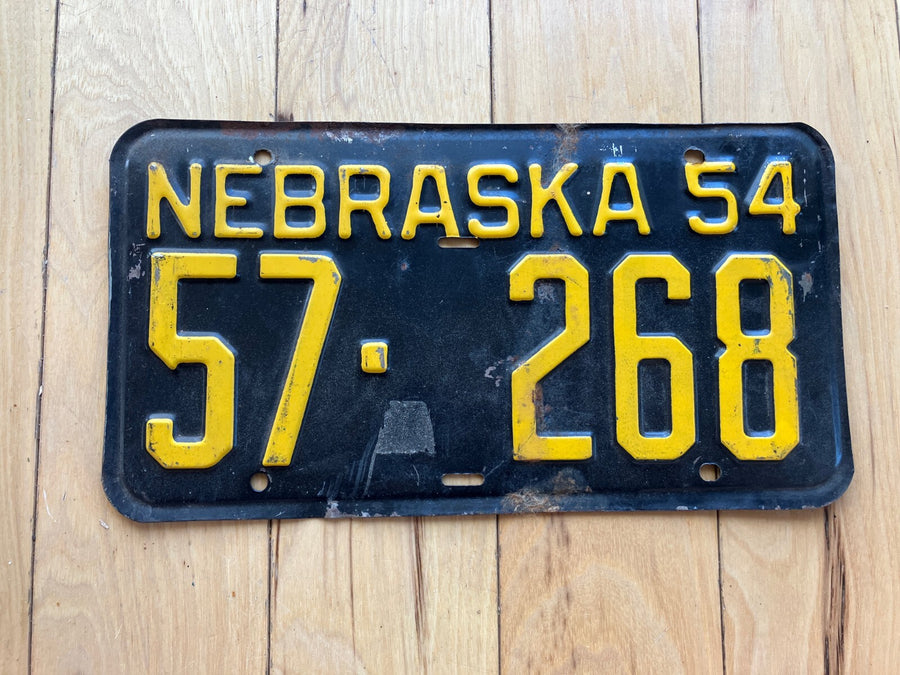 1954 Nebraska License Plate