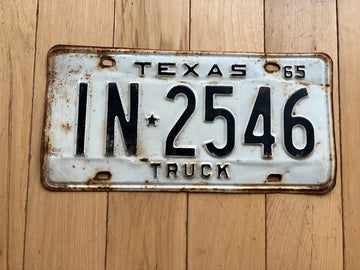 1965 Texas Truck License Plate