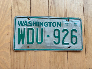 1984 to 1987 Washington State License Plate - Check With DOL First For YOM