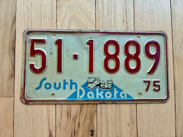 1975 South Dakota License Plate